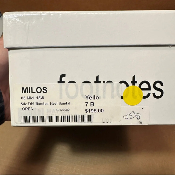 Footnotes Milos block heel sandals in bright yellow. Size 7. New in box. - Picture 13 of 14